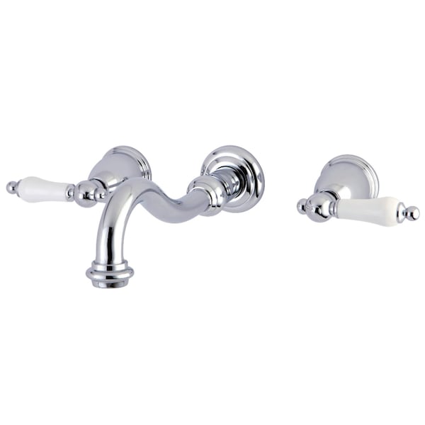 Roman Tub Faucet, Polished Chrome, Wall Mount